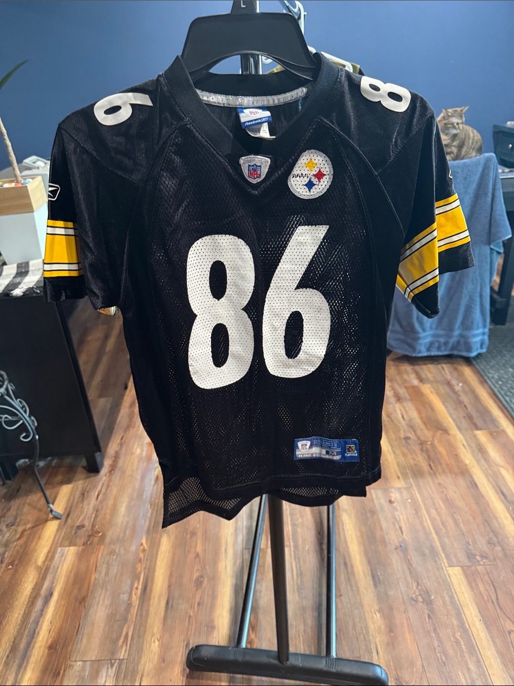 Reebok Black & Yellow Kids Jersey #86 - Pittsburgh Steelers Style